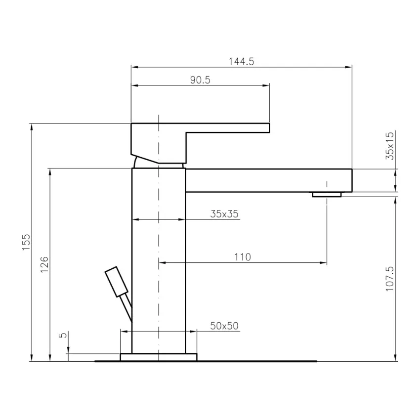 Rubinetto E200 Monocomando Lavabo c/piletta Click Clack cromo